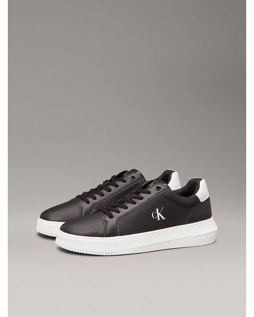 Baskets En Cuir Calvin Klein pour homme en coloris Gray