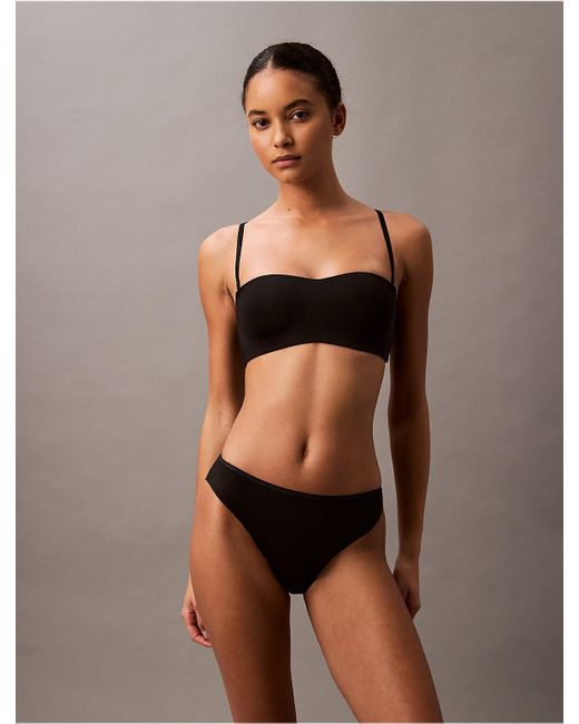 Calvin Klein Black Form To Body Lightly Lined Bandeau Bralette