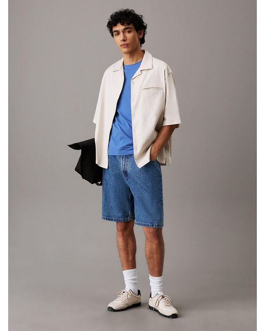 Chemise Relaxed En Lin Et Lyocell Calvin Klein pour homme en coloris Blue