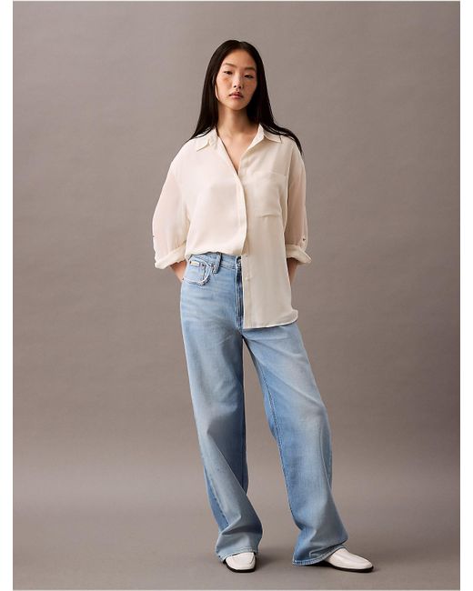 Calvin Klein Natural Utility Roll Sleeve Tunic