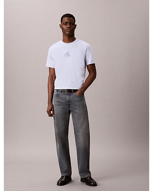 Calvin Klein Multicolor Jeans Monogram Logo T-Shirt for men