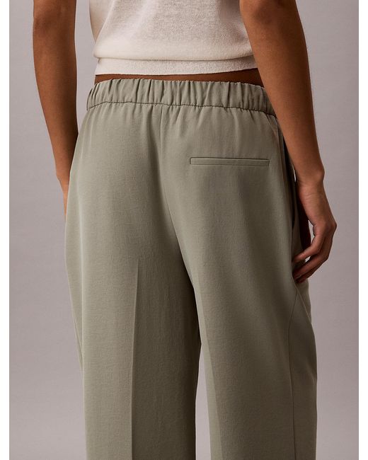 Calvin Klein Natural Soft Twill Drawstring Trousers