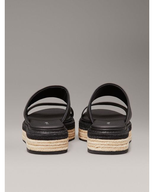 Sandali Espadrillas Con Plateau di Calvin Klein in Gray