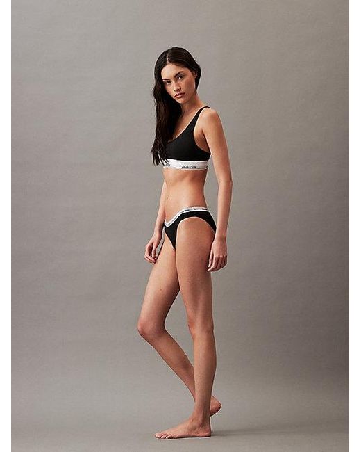 Calvin Klein Black Bikini Briefs Icon Logo