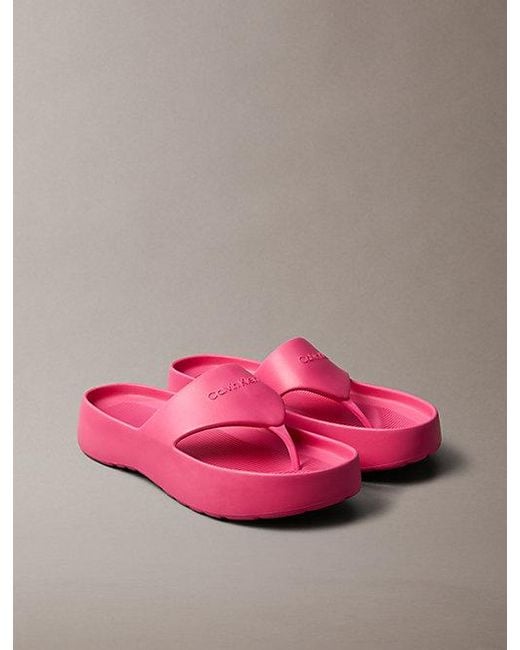 Calvin Klein Pink Dorita Platform One Piece Sandals