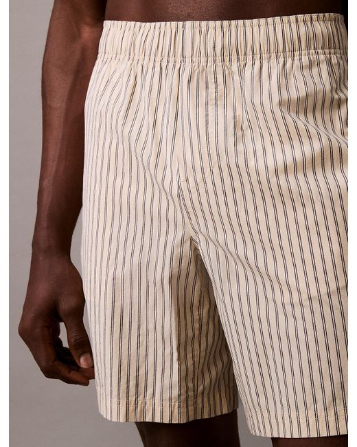Short Relaxed En Popeline De Coton Calvin Klein pour homme en coloris Brown