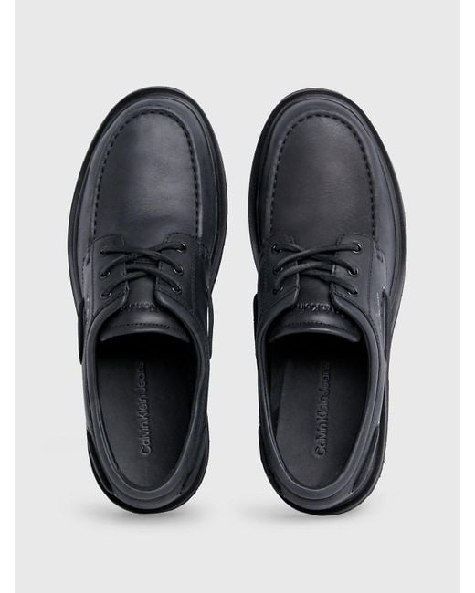 Calvin Klein Blue Leather Hybrid Lace-up Shoes for men