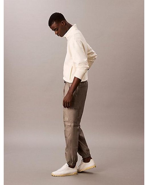 Calvin Klein Nylon Cargo-Afritsbroek in het Natural voor heren