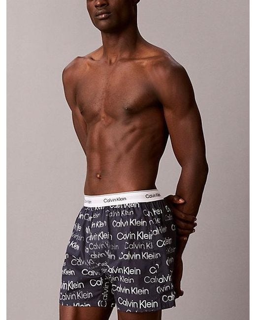 Calvin Klein Brown Boxers Cotton Poplin for men