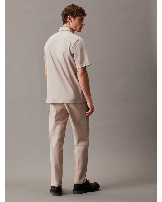 Calvin Klein Natural Short Sleeve Pocket Shirt for men