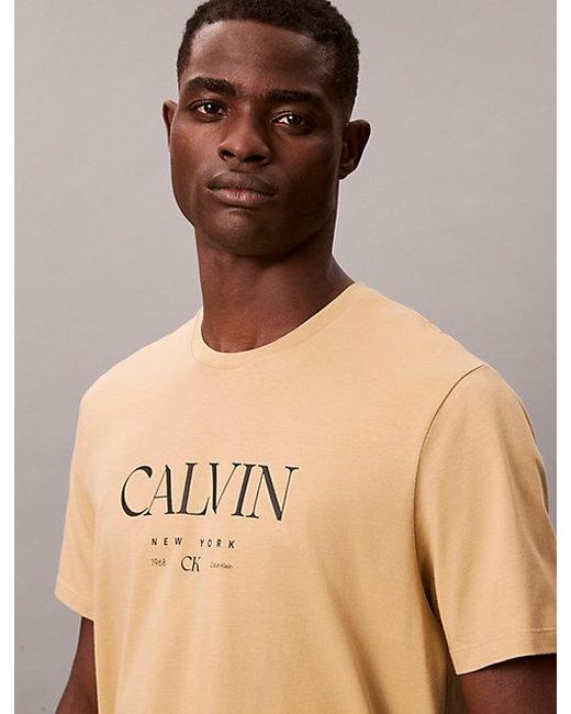 Calvin Klein Natural Logo Graphic T-Shirt for men