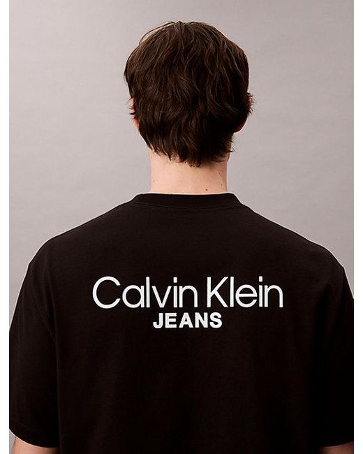 Calvin Klein Black Jeans Back Logo T-Shirt for men