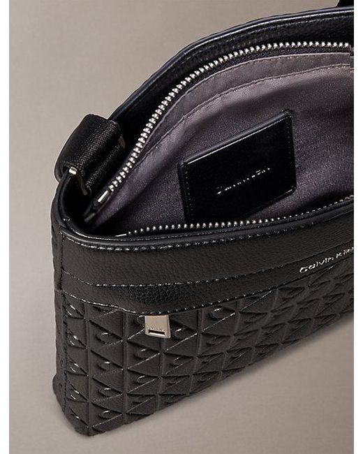 Calvin Klein Black Embossed Emblem Logo Flat Pack for men
