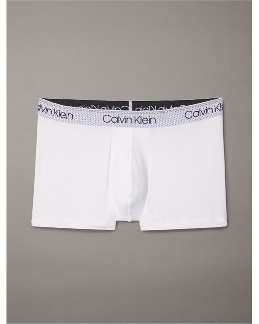 Calvin Klein White Micro Stretch Cooling Low Rise Trunk for men