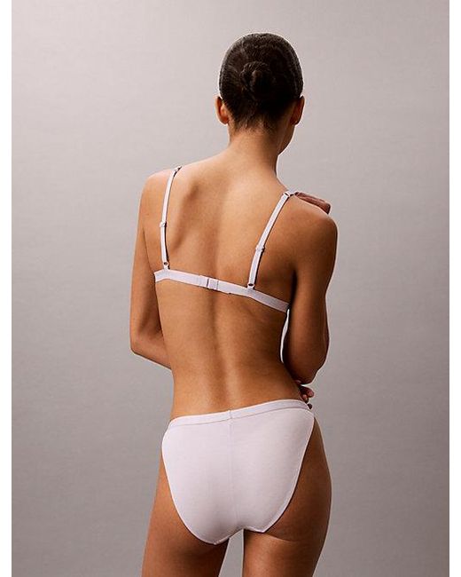 Calvin Klein Brown Triangle Bra Sheer Modal Mesh