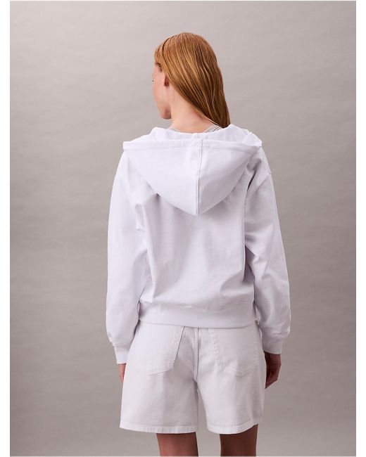 Calvin Klein Purple Monogram Zip Up Hoodie