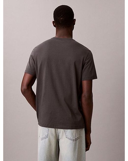 Calvin Klein Brown Ck Nyc Crewneck Graphic Tee for men