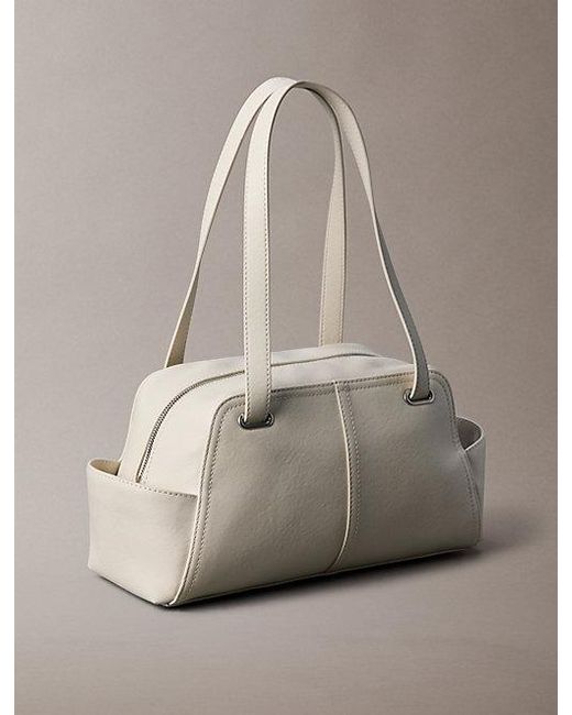 Calvin Klein Natural Embossed Monologo Shoulder Bag