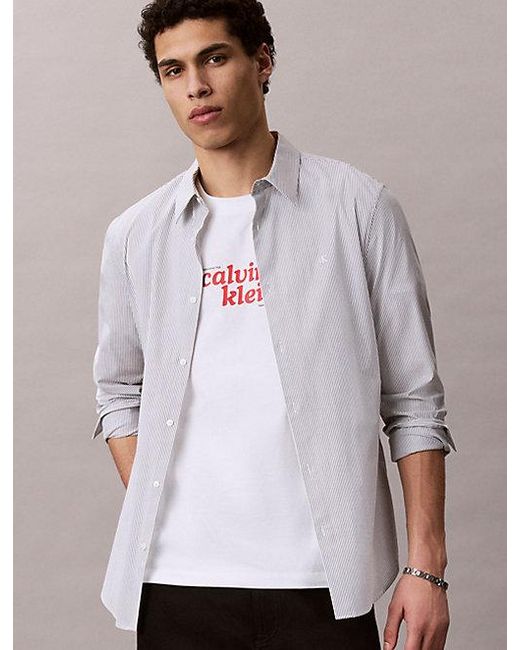 Calvin Klein White Jeans Relaxed Logo T-Shirt for men