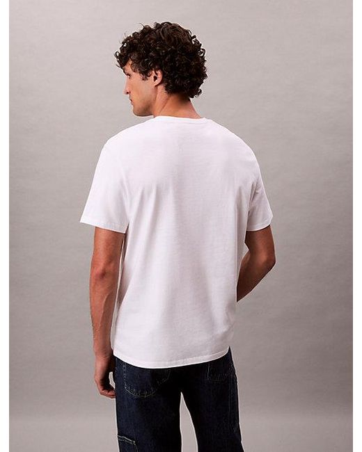 Calvin Klein White Jeans Very Graphic Relaxed T-Shirt for men