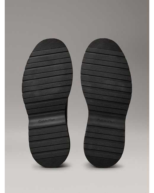 Bottes En Daim À Lacets Et Fermeture Éclair Calvin Klein pour homme en coloris Black