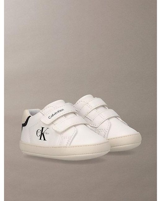 Calvin Klein Brown Jeans Baby Signature Velcro Trainers for men