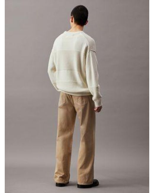 Wide Leg Pleated Jeans Calvin Klein de hombre de color Natural