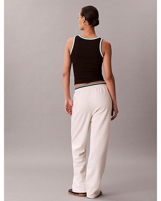Calvin Klein White Sport French Terry Joggers