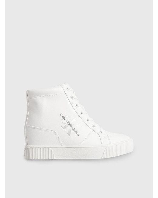 Zapatillas altas con cuña Calvin Klein de color Blanco | Lyst