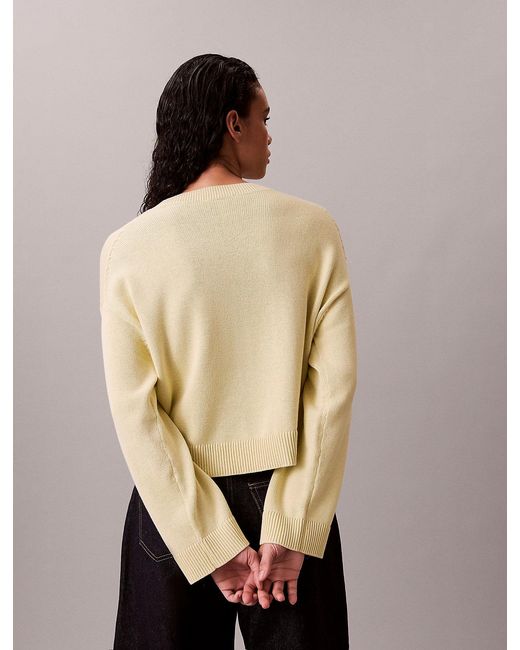 Calvin Klein Natural Cotton Relaxed Crewneck Jumper