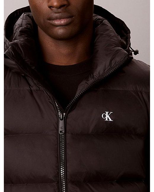 Calvin Klein Blue Jeans Hooded Down Puffer Gilet for men