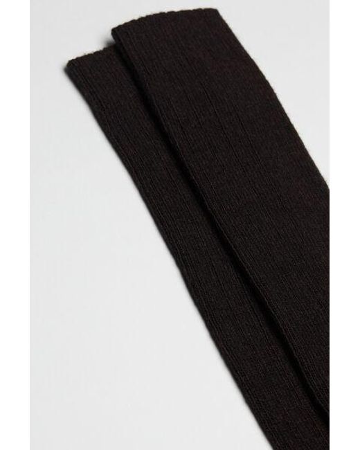 Calzedonia Black ’S Long Ribbed Socks With Wool And Cashmere for men