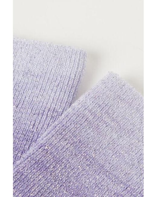 Calzedonia Purple Ombre Stripe And Glitter Short Socks