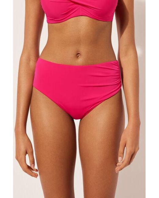 Calzedonia Pink Slimming High-Waisted Bikini Bottoms Indonesia
