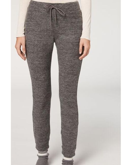 Calzedonia Cashmere Blend Stretch Leggings in Dark Grey (Gray) | Lyst