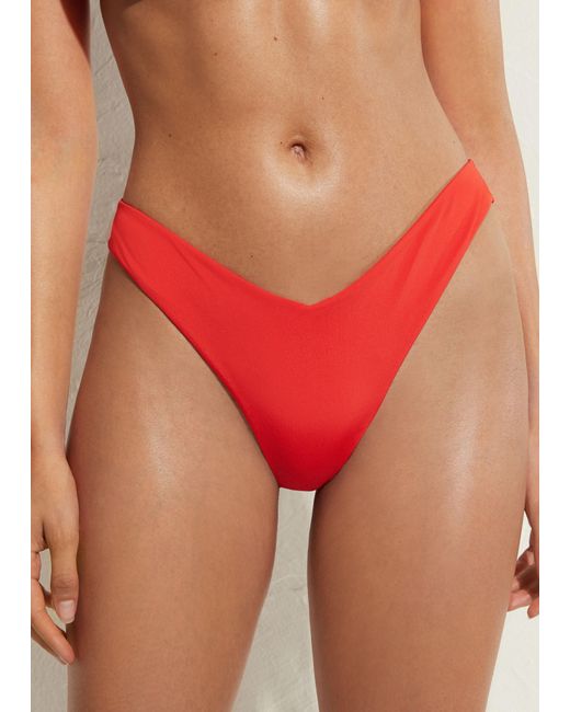 Calzedonia Red High-leg Brazilian Bikini Bottoms Indonesia Eco
