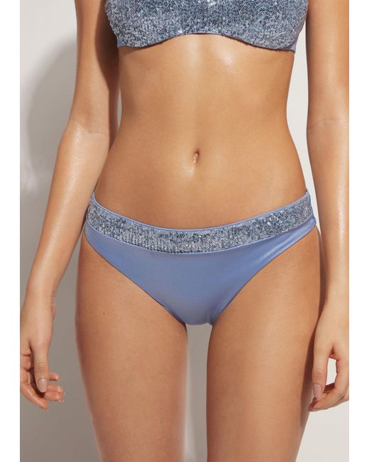 Calzedonia Blue Swimsuit Bottom Cannes