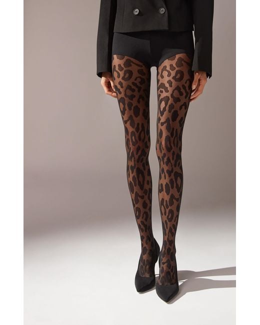 Metallic Cosmo 30 Denier Sheer Tights with Back Pattern - Calzedonia