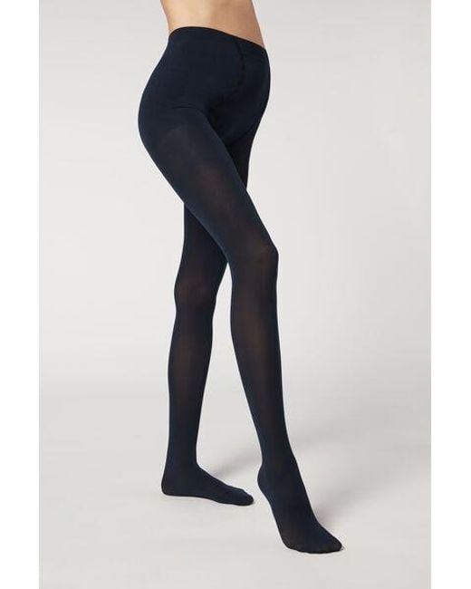 Calzedonia on X: 50 denier blue tights for creating a look that