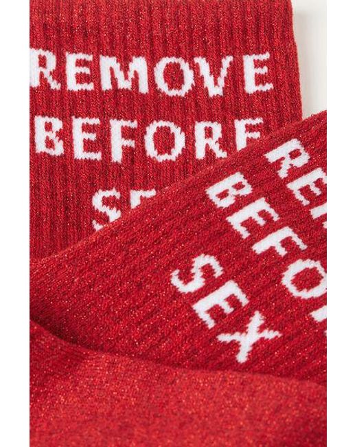 Calzedonia Red Funny Style Short Socks