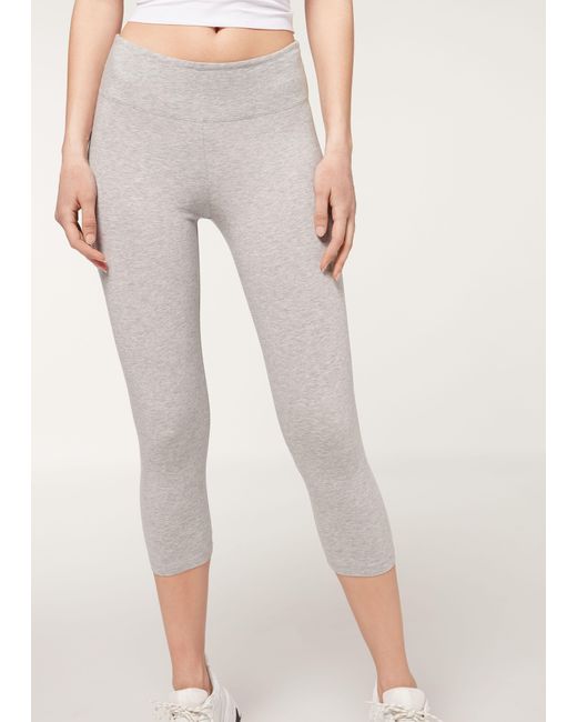 Calzedonia Baumwolle Capri-leggings aus supima-baumwolle - Lyst