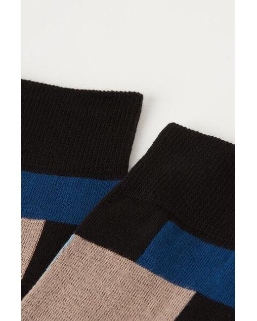 Calzedonia Black ’S Geometric Pattern Short Socks for men
