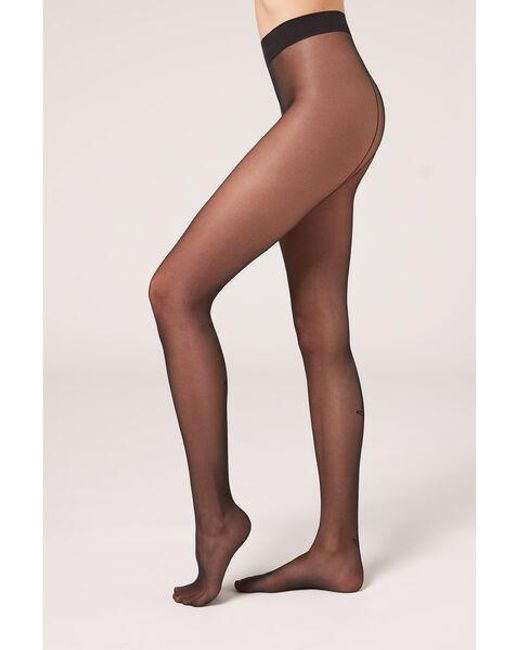 Calzedonia Pink Amour Back Seam 30 Denier Sheer Tights