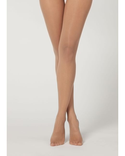 Calzedonia 20 Denier Essential Invisible Tights in Nude Natural Womens Clothing Hosiery Tights and pantyhose 