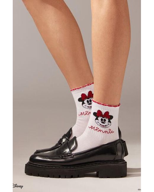 Calzedonia Pink Disney Pattern Short Socks