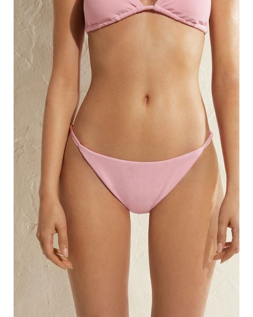 Slip fianchi regolabili costume spugna beverly hills eco di Calzedonia in Pink