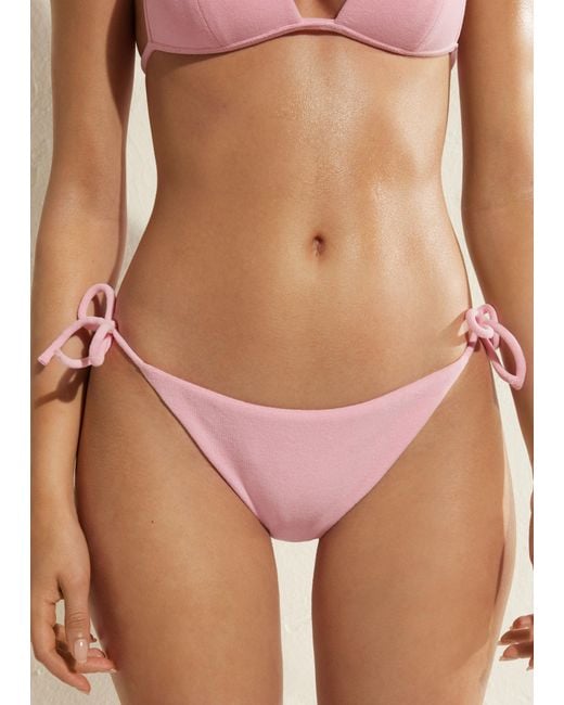 Calzedonia Tie Bikini Bottoms Beverly Hills Eco in Pink | Lyst UK