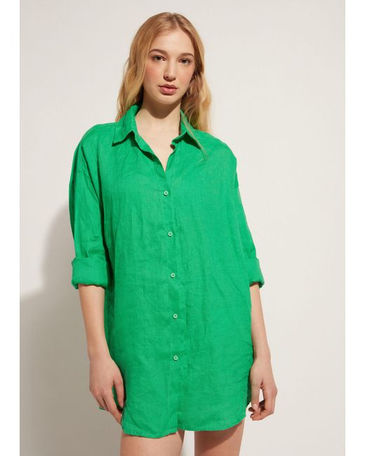 Calzedonia Green Linen Shirt