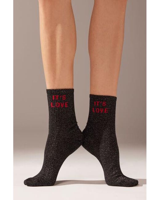 Calzedonia Black Funny Style Short Socks