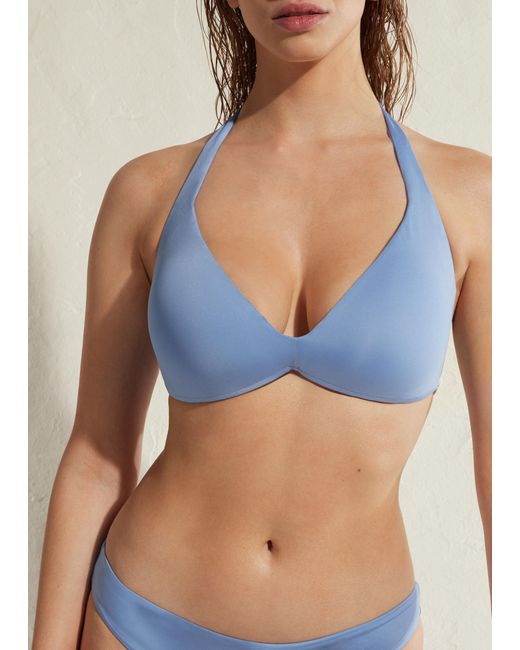 Triangolo imbottito costume indonesia eco di Calzedonia in Blu | Lyst